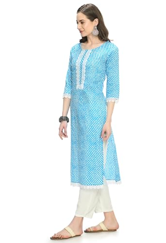 AnjuShree Choice Women Indian Kurtis for women Kurti Sky Blue
