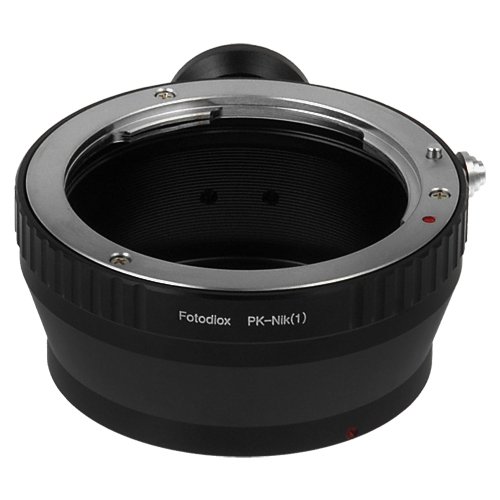 Fotodiox Lens Mount Adapter, Pentax K (PK) Lens to Nikon 1-Series Camera, fits Nikon V1, J1 Mirrorless Cameras