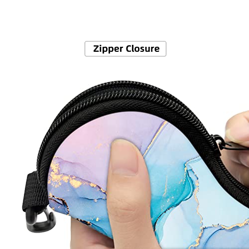 Image of Sunglasses Soft Case with Carabiner Ultra Light Neoprene Zipper Glasses Case