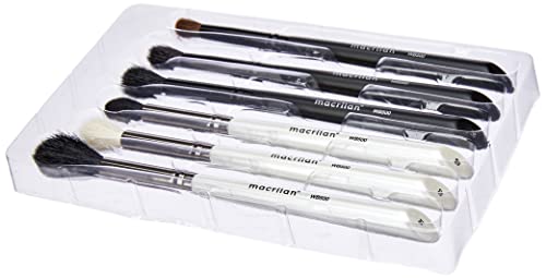 Macrilan Kit Com 6 Pincéis Profissionais Para Esfumar E Iluminar - Wb500