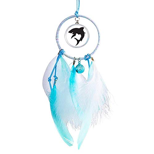 DIYthinker Silhouette Blue Ocean Shark Fierce Fish Dream Catcher Wind Chime Car Hanging Pendant