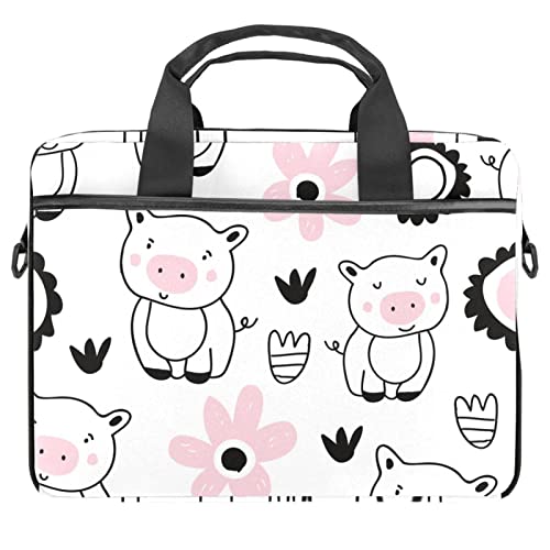 Maletín para portátil contra impactos con diseño floral de 13.3 pulgadas y asa ergonómica
