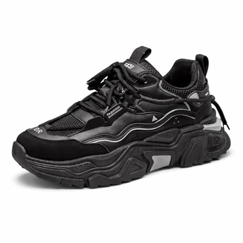Image of Cruiser Men's Chunky Sneakers| Streetwear Fashion Shoes| Trendy & Stylish Lace Up Casual Sneakers | Durable Lightweight Comfortable Sports Running Walking Shoes, Cushioned Thick Insole Sneakers(2659)