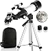 Produktbild OYS Teleskop, Teleskope für Erwachsene, 70 mm Apertur, 400 mm AZ-Halterung, Teleskop für Kinderanfänger, vollständig mehrschichtige Optik, Astronomie-Refraktor mit Stativ, Telefonadapter, Rucksack