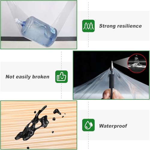 Image of Stretch Wrap, 18 Inch x 2000ft Shrink Wrap Roll, 80 Gauge Stretch Film, Pallet Wrap Stretch Film, Plastic Wrap for Pallet Wrapping Shipping Moving (1PCS)