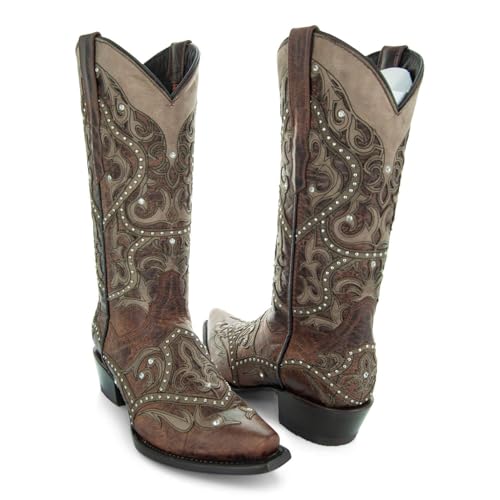 Soto Boots Womens Lola Fashion Cowboy Boots, Genuine Leather Cowgirl Boots, Handcrafted Cowboy Boots For Women M50047