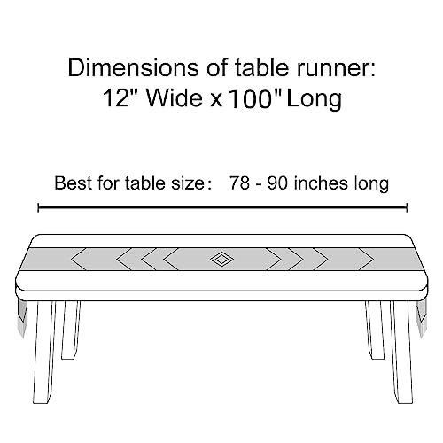 Mkono 100 Inches Macrame Table Runner Woven Wedding Table Decor Handmade Boho Linen With Tassels Vintage Farmhouse Home Decoration For Dining Room Kitchen Thanksgiving Christmas Party, 12 X 100 Inches #TOP1