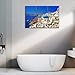 Canvas Print Wall Art Picture Santorini Island 3 Pieces Stretched And Framed Artwork Pictures Photo