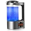 Générateur d'eau Hydrogène, 2L Micro-électrolyse de bouteille d'eau riche en hydrogène, Eau Alcaline Eau Ionisée Eau Hydrogène avec Fonction Thermostat et écran Tactile LED pour en Famille