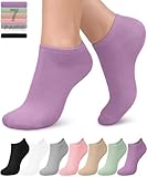 FuelMeFoot 7 Pairs Ankle Socks for Women Viscose Bamboo No Show Socks Classic Low Cut Casual Socks for Running, Athletic