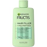 Garnier Fructis Hair Filler Fullness Repair Conditioner, Volumizing Conditioner with Polypeptides and Hair Repair Complex for Thin, Weak Split Ends, 10.1 Fl Oz
