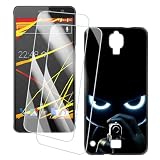 OAGELIM 2er Pack Bildschirm Schutzfolie + Hülle Kompatibel mit Hisense King Kong II (5 Zoll) Künstlerisch Bedruckte Hülle & Gehärtetes Glas Kratzfest (Ziel)