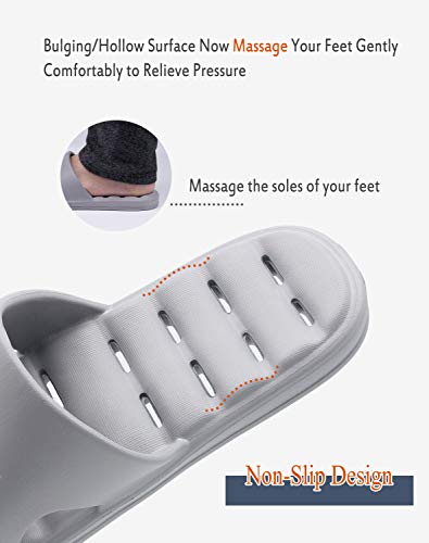 Image of Women's Shower Slipper, Quick Drying Non-Slip Slippers, Bathroom House & Pool Sandals, In-Door Slipper for Gym, Soft Sole, Beige, Size S, M, L, XL