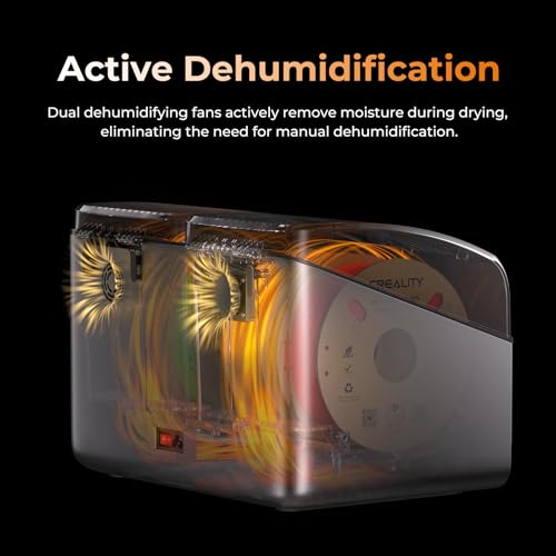 Image of Creality Space Pi X4 Filament Dryer, 4 Spools 3D Printer Filament Dryer Box with 360 Hot-Air Circulation, Dual Independent Heating Chambers for 1.75 /2.85mm PLA, PETG, ABS, Nylon