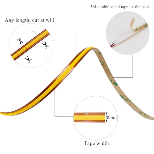 Image of LEDENET COB White LED Strip Light DC24V 5M /16.4Ft COB White LED Lights 6000K 528LEDs /M 8mm High Density CRI 90+ Dimmable LED Tape Light IP20 Cut Anywhere for Bedroom(No Adapter and Controller)