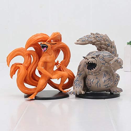 Grocoto Action & Toy Figures - 2pcs/Set Naruto Kyuubi Kurama Shuukaku PVC Figure Collectible Toy 11cm 1 PCs