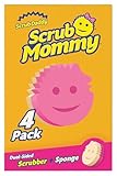 Scrub Daddy Scrub Mommy Cleaning Sponges - Dual Sided Non Scratch Sponge Scourers, Smiley Kitchen Sponges for Dishwashing & Bathroom, FlexTexture Dish Scrubber Sponge, Assorted 4 Pack