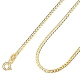 Amberta Allure Cadena Barbada para Mujer en Oro de 9 Quilates: Cadena Oro 2 mm 40 cm