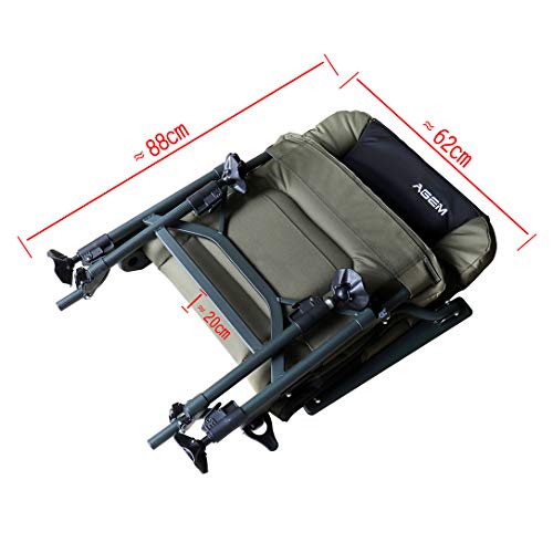 Campingstuhl AGEM Faltbar für Angler und Outdoor-Aktivitäten