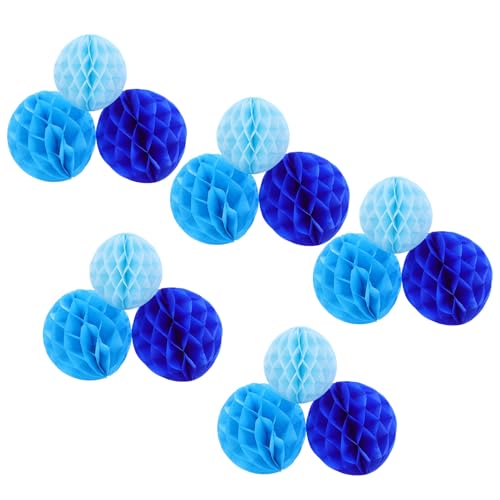 BESPORTBLE 15pièces Boules Alvéolées Papier pour DIY Décorations pour Fête Mariage Shower ou Anniversaire Éventails Papier Alvéolé