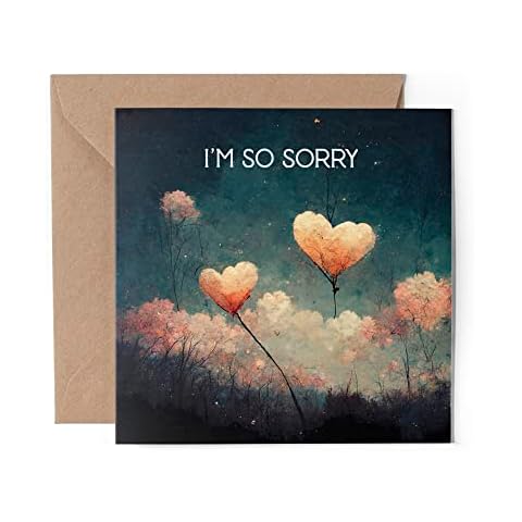 I'm So Sorry Watercolour Flowers Card Cover