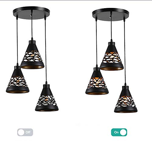 Lumières suspendues E27 rétro fer blanc luminaire salon chambre bar