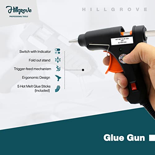 Image of Hillgrove 60W Temperature Controlled Soldering Iron Kit with Solder Wire and Interchangeable Tips Conical Flat Pointed Round for Electronics Repair DIY Professional Use (4-in-1)