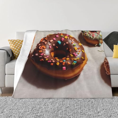 Couverture polaire donut 152x127 cm en flanelle légère et chaude pour lit et canapé - 2