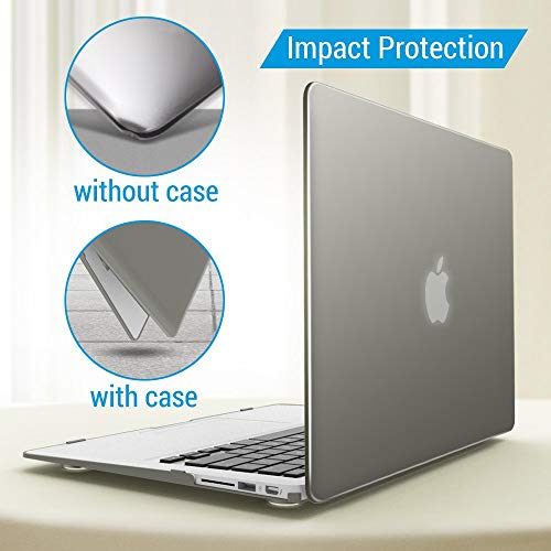Ibenzer Compatible With Macbook Air 11 Inch Case Model A1370 A1465, Soft Touch Plastic Hard Shell Case Bundle With Keyboard Cover For Mac Air 11, Gray, A11Gy+1 #TOP7
