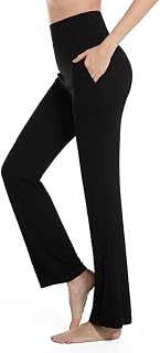 OLACD Leggings deportivos elásticos para mujer, pantalones de entrenamiento de modal de color sólido con bolsillos, pantalones casuales suaves para yoga, fitness, transpirables, color negro, Negro,