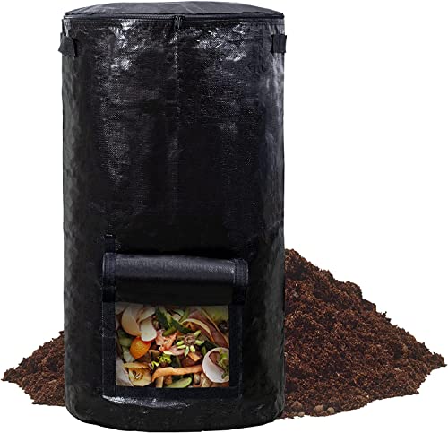 34 Gallon Garden Compost Bin Bag, Reusable Organic Fertilizer Fermented