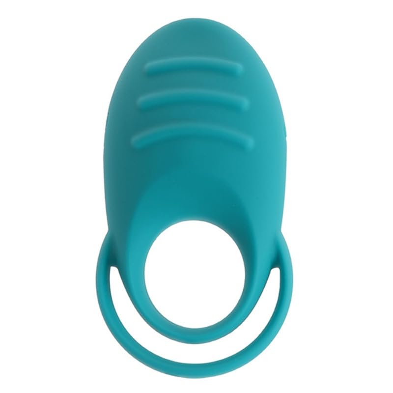 Nexo, Anillo Vibrador Hombre, Recargable USB, 3 Intensidades, 7 Modos de Vibración (Turquesa)