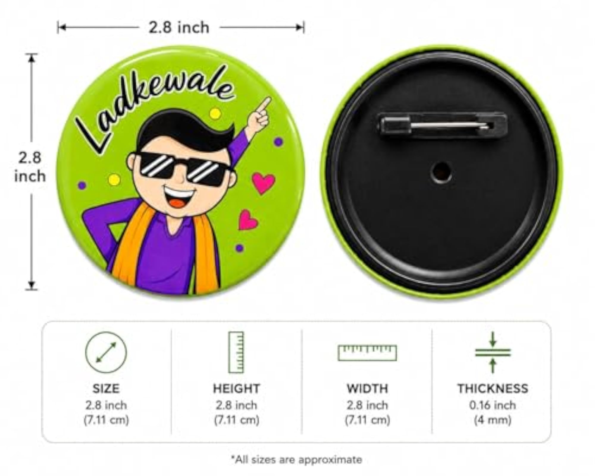 Groom Squad Button Badge Pin Set for Weddings