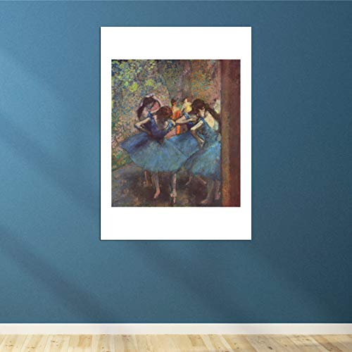 Edgar Degas Blue Dancers grand format impression d'art encadrée