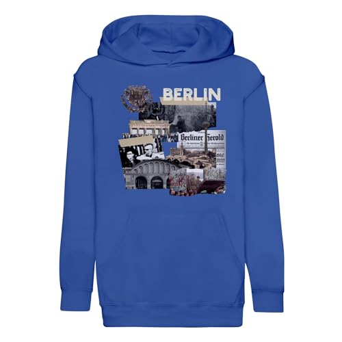 Sweat à capuche enfant Berlin vintage en coton premium pour voyage