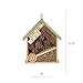 Woonden Multi Habitat Insect House Outdoor Garden Decorative Wooden Insect Hotels for Bee, Butterfly and Beetle Tree of Life Light Green