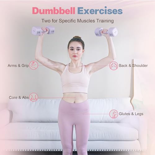 Image of kisnbld Adjustable Dumbbell Set of 2, 4 in 1 Free Weights Dumbbells Set for Women with Fast Adjustment, Each 2lb 3lb 4lb 5lb Hand Weights Set for Home Gym & Outdoor Exercise Training