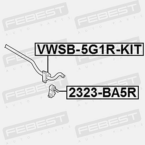 Kit De 4 Silentblocs De Barre Stabilisatrice FEBEST - Diamètre 20mm, Pour Volkswagen Golf VII (2013-2020) - 6