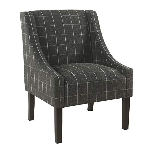 Homepop Home Decor | Upholstered Classic Swoop Arm Accent Chair