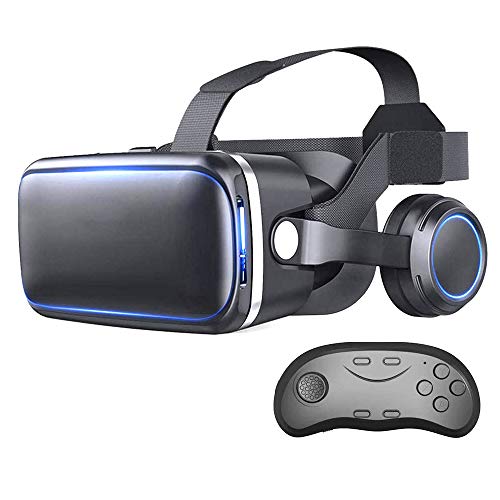 VR Brille 3D VR Headset Mit Fernbedienung, Für 3D Filme Und Spiele Video Movie Game Brille 3D VR Brille, Kompatibel Mit 4.7~6 Zoll Smartphones,Für