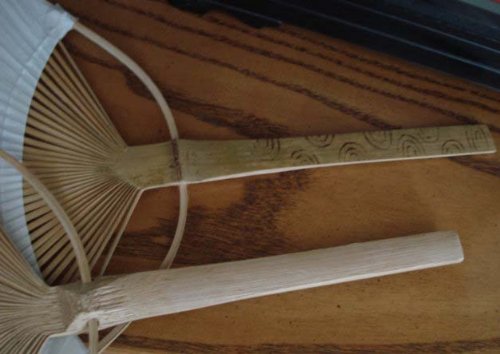 White Paper Paddle Fan, 3 pieces