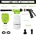 HUNBILFIN Car Wash Foam Gun + Microfiber Cleaning Mitt - Foam Pot Garden Hoses - Car Wash - Men's Car Accessories - Foam Blaster - Spray Foam Gun Cleaner - Car Foam Sprayer