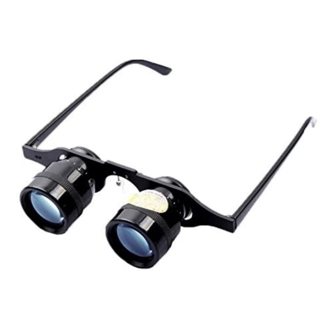 Binoculares Gafas 10x Zoom Gafas de ópera Azul Manos binoculares Libres Concierto liviano, visión Nocturna HD para Pesca, observación de Aves, Deportes, Zoom