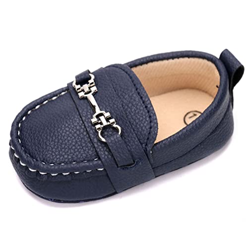 LONSOEN Baby Girls Boys Loafers Prewalker Dress Crib Shoes