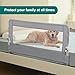 grelex Toddler Bed Rails, 51 Inch Foldable Bed Rail for Toddlers, Baby Bed Rail Guard for Twin, Full, Queen Size Bed, Box, Platform Bed, with Reinforced Safety System