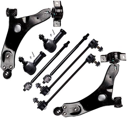 FEIPARTS Suspension Parts Control Arm Tool Inner Tie Rod Ends Lower Control Arms Outer Tie Rod Ends Front Sway Bar End Links 2006 2007 2008 2009 2010 2011 For Ford Focus