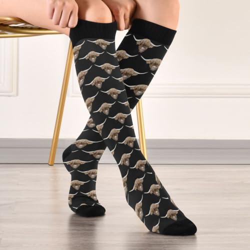 Image of Fisyme Socks for Women Men Warm Comfort Athletic Crew Running Hiking Cycling Compression Socks
