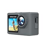 AMRTTWY Cámara de acción, Cámara de acción WiFi Resistente al Agua hasta 30 m, videograbadora de Ejercicios con Gran Angular de 120° y Kit de Accesorios,para Ciclismo,Motocicleta
