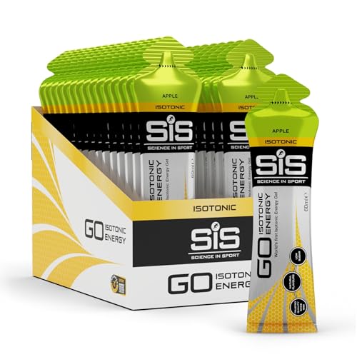 Science in Sport GO Isotonic Energy Gel - Fast-Acting Liquid Carbohydrate Gel for Instant Energy - Sports Nutrition - Gluten-Free & Vegan - Apple Flavor - 30 Count