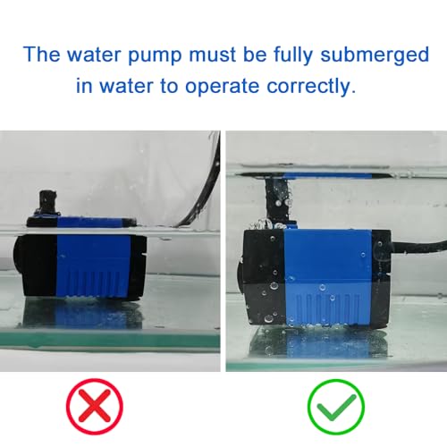 Image of AQUANEAT Small Fountain Pump, 80 GPH Mini Submersible Water Pump with 3.3 ft Tubing, for Aquarium Fish Tank, Pet Water Fountain, Hydroponics, Pond Waterfall Filter Pump (Pack of 3)
